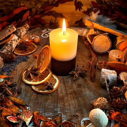 Autumn Latte Pillar Candle (2.75in)