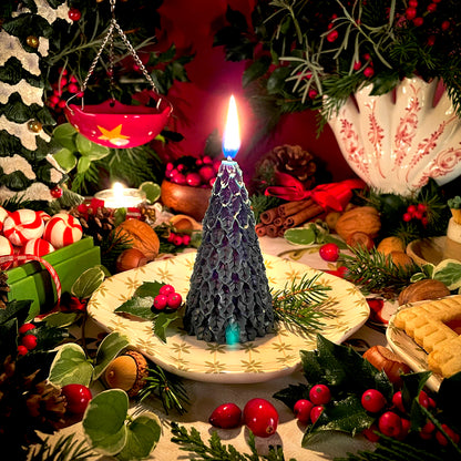 Holly Sapling Sparkler Beeswax Candle