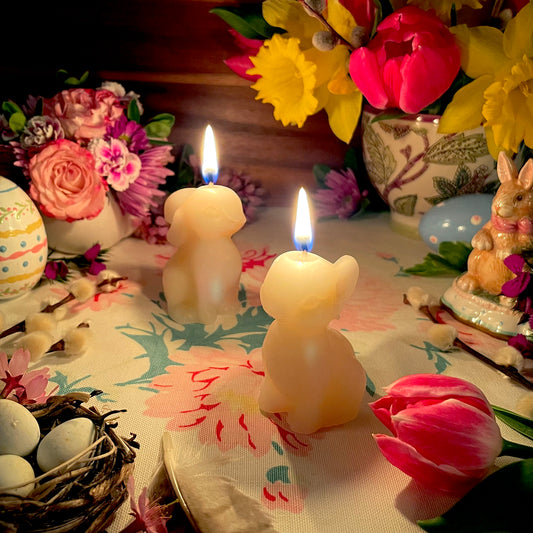 Cottontail Cutie Bunny Beeswax Candle